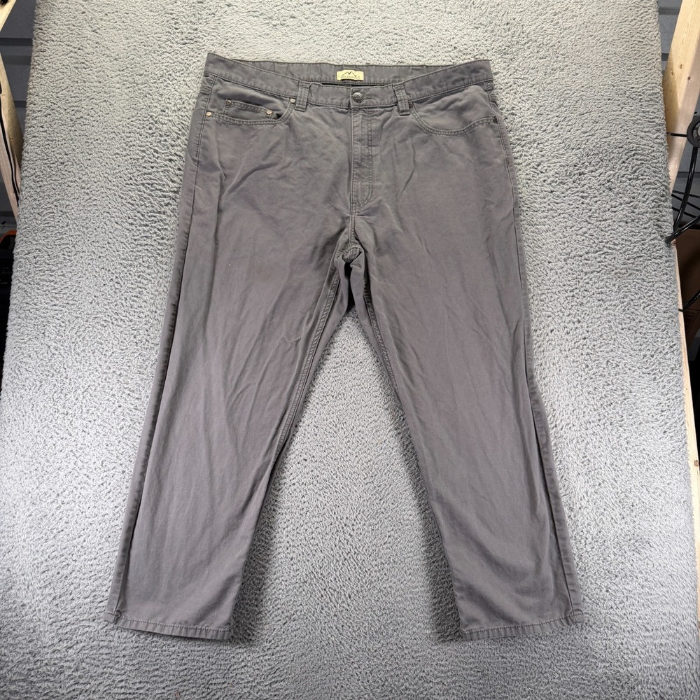 Blue Mountain Pant Men's 44x30 Gray Cotton Khakis Straight Leg Workwear Utility